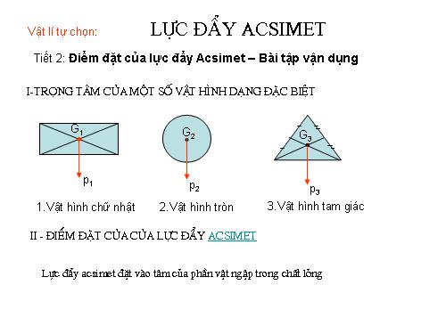 Bài 10. Lực đẩy Ác-si-mét