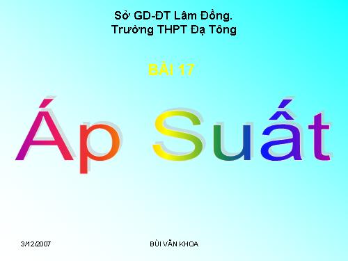 Bài 7. Áp suất