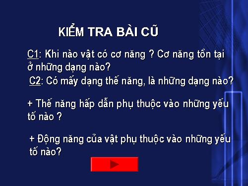 Bài 17. Sự chuyển hoá và bảo toàn cơ năng