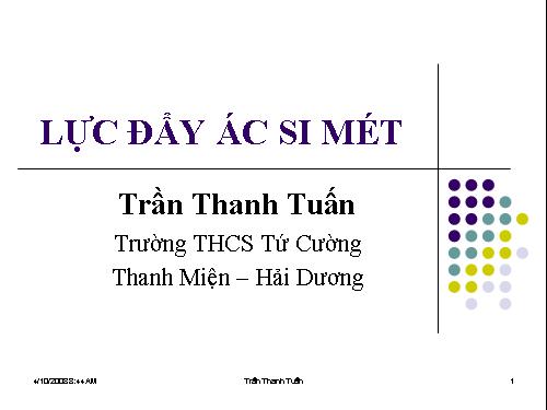 Bài 10. Lực đẩy Ác-si-mét