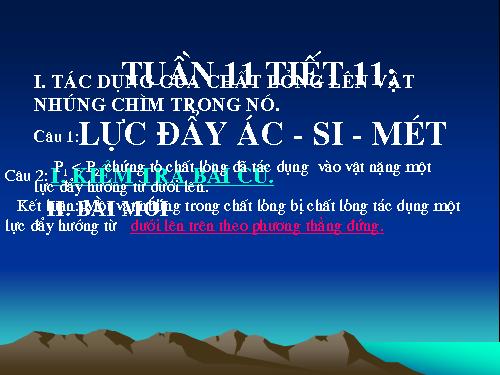 Bài 10. Lực đẩy Ác-si-mét