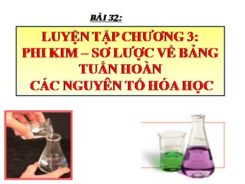 Bài 32. Luyện tập chương 3: Phi kim. Sơ lược về bảng tuần hoàn các nguyên tố hoá học