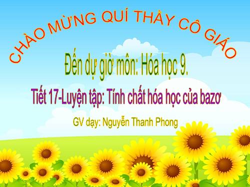 Luyện tập tính chất hóa học của bazơ