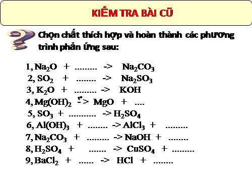 Bài 12. Mối quan hệ giữa các loại hợp chất vô cơ