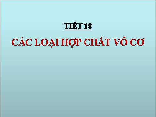 Bài 13. Luyện tập chương 1: Các loại hợp chất vô cơ