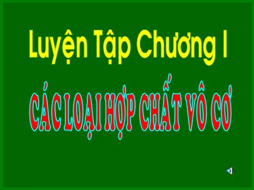 Bài 13. Luyện tập chương 1: Các loại hợp chất vô cơ