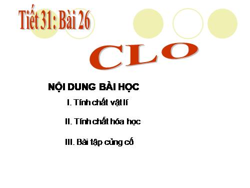 Bài 26. Clo