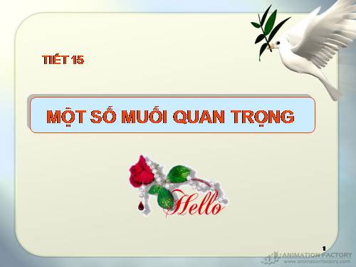 Bài 10. Một số muối quan trọng