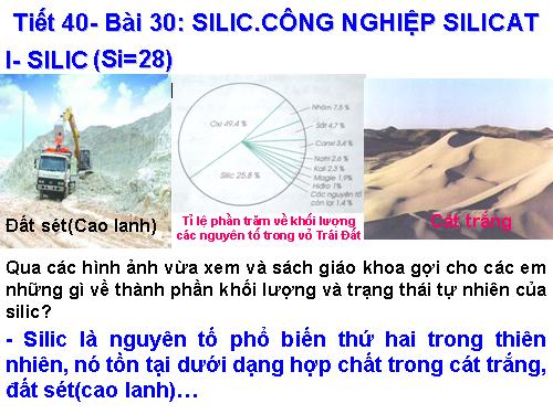 Bài 30. Silic. Công nghiệp silicat.