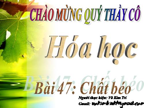 Bài 47. Chất béo