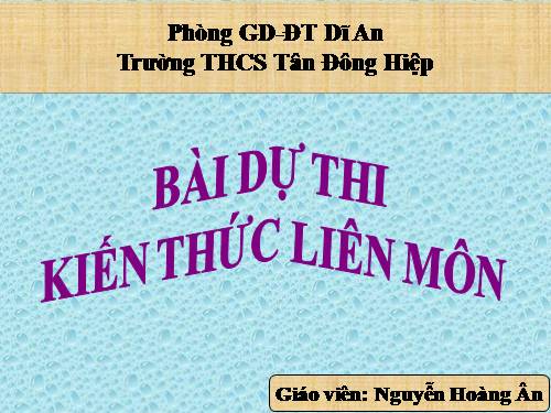 Giáo án liên môn bài PHÂN BÓN HÓA HỌC lớp 9