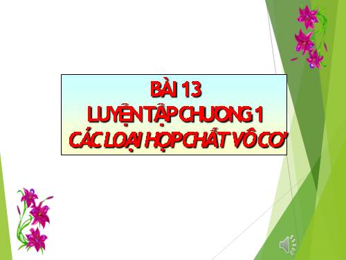 Bài 13. Luyện tập chương 1: Các loại hợp chất vô cơ