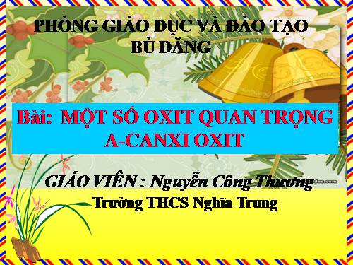 Bài 2. Một số oxit quan trọng