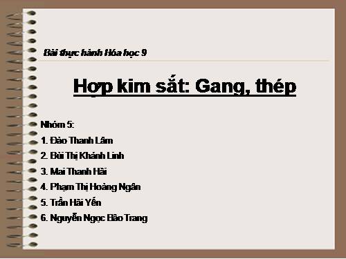 Bài 20. Hợp kim sắt: Gang, thép