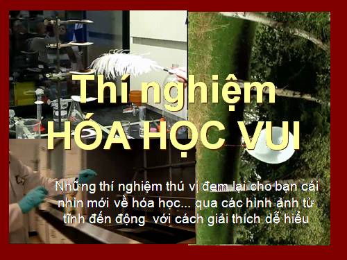 NHỮNG TN HÓA HỌC VIU