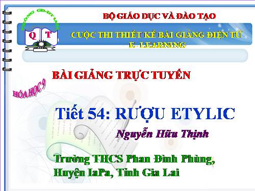 Bài 46. Mối liên hệ giữa etilen, rượu etylic và axit axetic