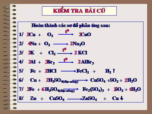 Bài 16. Tính chất hoá học của kim loại