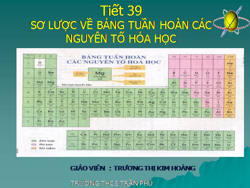 Bài 31. Sơ lược về bảng tuần hoàn các nguyên tố hoá học