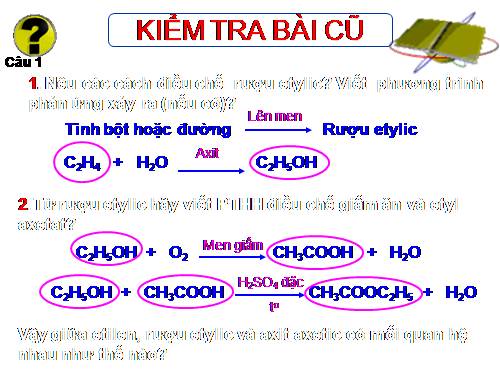 Bài 46. Mối liên hệ giữa etilen, rượu etylic và axit axetic