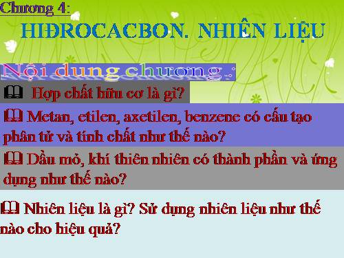 Bài 34. Khái niệm về hợp chất hữu cơ và hoá học hữu cơ