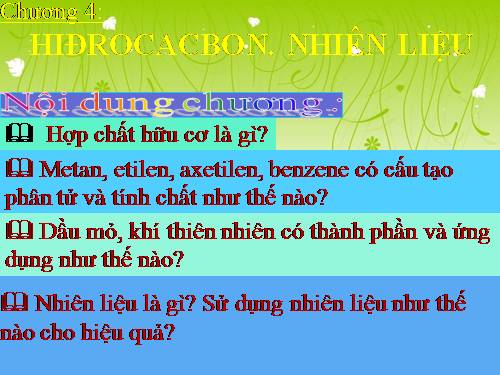 Bài 34. Khái niệm về hợp chất hữu cơ và hoá học hữu cơ