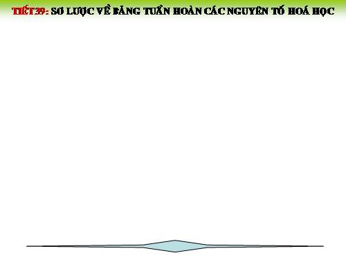 Bài 31. Sơ lược về bảng tuần hoàn các nguyên tố hoá học