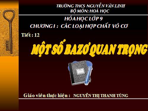 Bài 8. Một số bazơ quan trọng