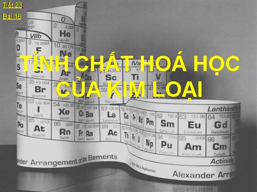 Bài 16. Tính chất hoá học của kim loại