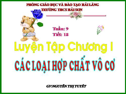 Bài 13. Luyện tập chương 1: Các loại hợp chất vô cơ