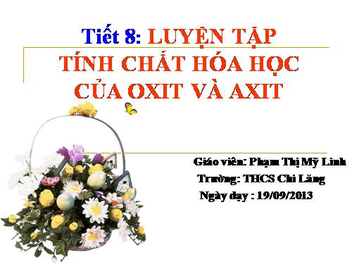 Bài 5. Luyện tập: Tính chất hoá học của oxit và axit