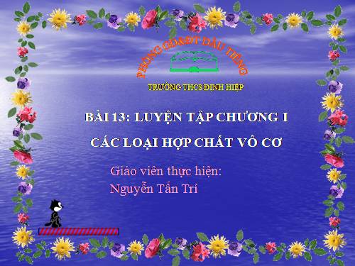 Bài 13. Luyện tập chương 1: Các loại hợp chất vô cơ