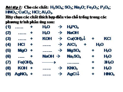 Bài 12. Mối quan hệ giữa các loại hợp chất vô cơ