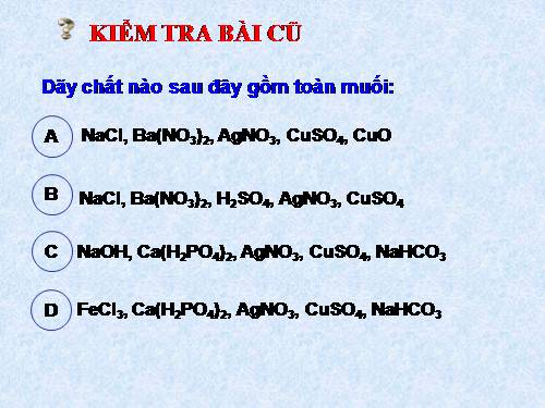 Bài 9. Tính chất hoá học của muối