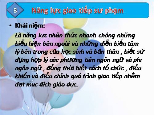 năng lưc giao tiếp sư phạm