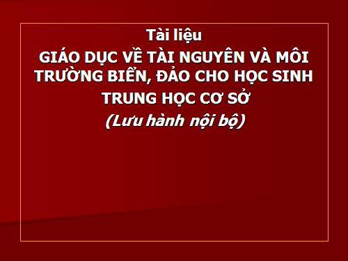 Tài liệu tập huấn biển đảo