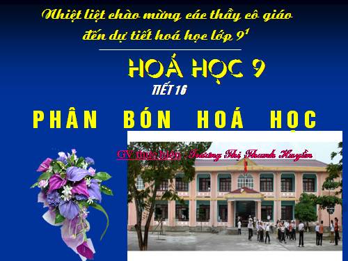 Bài 11. Phân bón hoá hoc