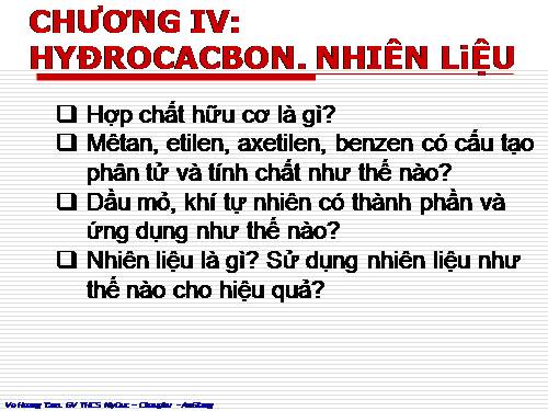 Bài 34. Khái niệm về hợp chất hữu cơ và hoá học hữu cơ