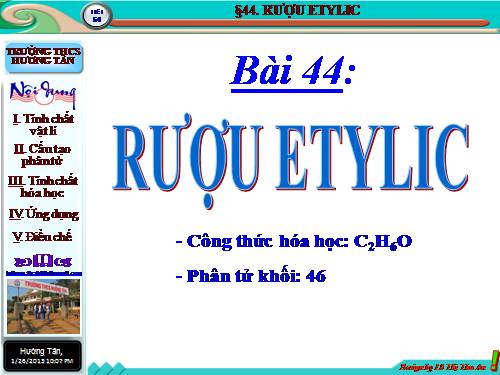 Bài 44. Rượu etylic