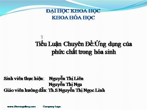 ứng dụng của phức chất!