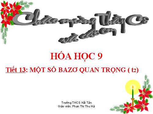 Bài 8. Một số bazơ quan trọng