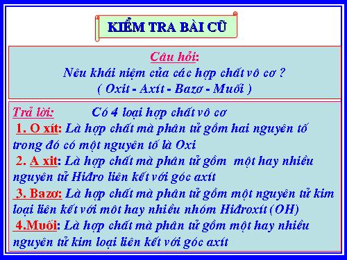 Bài 12. Mối quan hệ giữa các loại hợp chất vô cơ