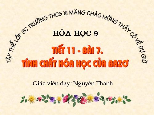 Bài 7. Tính chất hoá học của bazơ