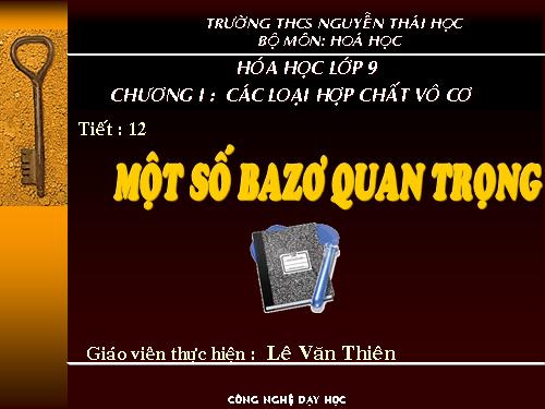 Bài 8. Một số bazơ quan trọng