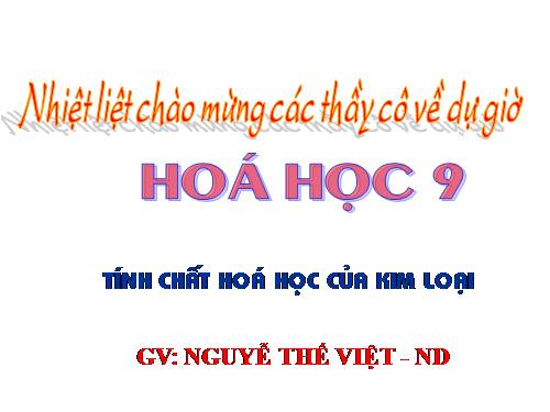 Bài 16. Tính chất hoá học của kim loại