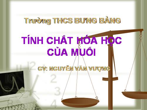 Bài 9. Tính chất hoá học của muối