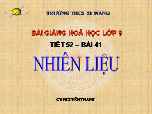 Bài 41. Nhiên liệu