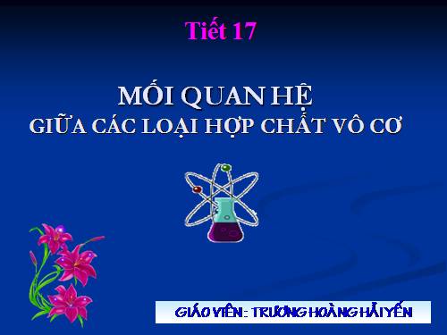 Bài 12. Mối quan hệ giữa các loại hợp chất vô cơ