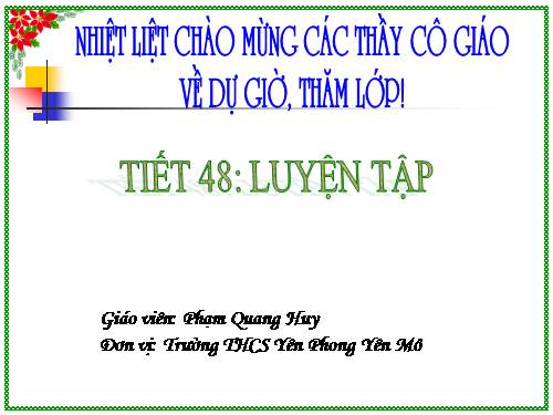 Tiết 48-Luyện tập