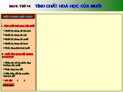 Bài 9. Tính chất hoá học của muối