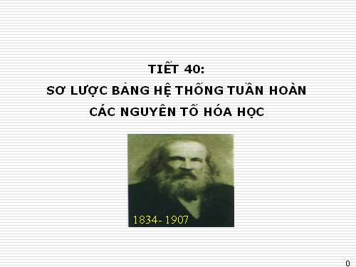 Bài 31. Sơ lược về bảng tuần hoàn các nguyên tố hoá học